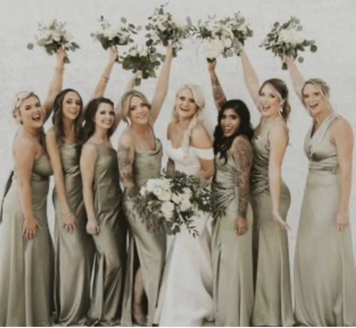 Silver clearance sage bridesmaid