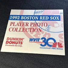 Vintage 1992 Boston Red Sox Player Photo Collection Dunkin Donuts WVIT 30 CT 