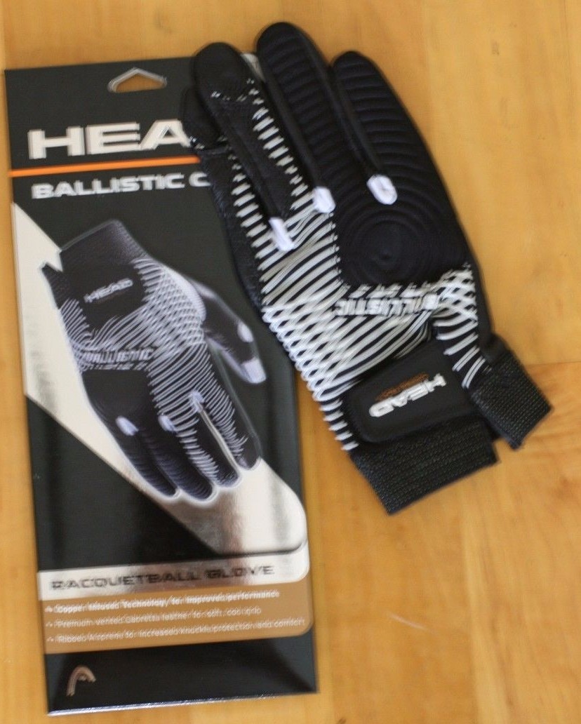 HEAD RACQUETBALL GLOVE BALLISTIC CT , One Glove Only, Right Hand Size