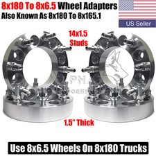 4pc 8x180 To 8x6.5 Wheel Adapters Spacers 1.5 Thick For Chevy Gmc 2500 Hd 3500