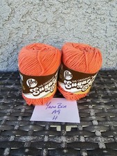 NOS Lily Sugar 'N Cream Lot Color 01699 Orange Mixed Lot Yarn 2 Skeins Read