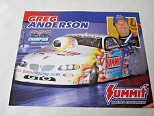 NHRA 07 Greg Anderson Summit #2 Pontiac GTO Pro Stock Drag Racing Track Handout