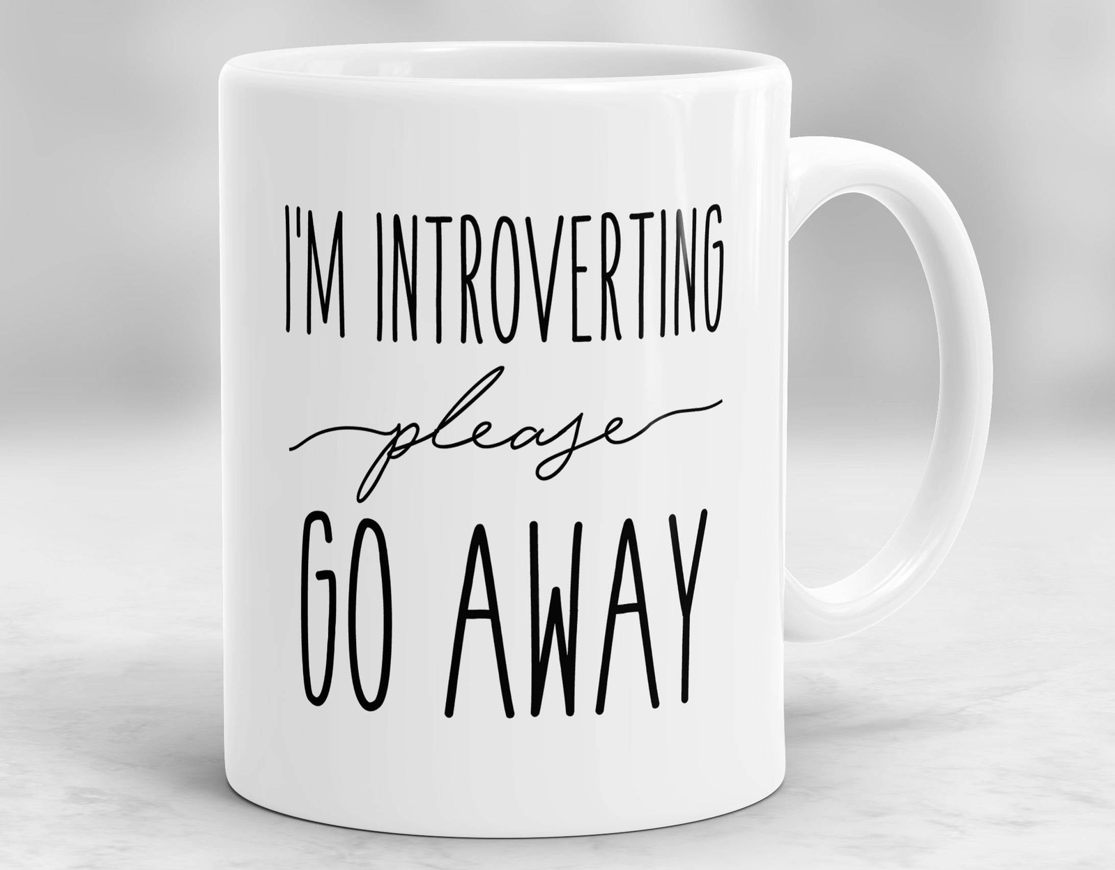 I'm Introverting Please Go Away Mug Introvert Mug Gift For Co Worker Coworker