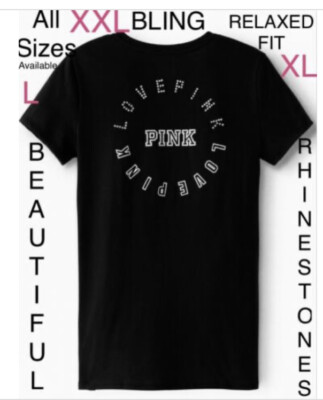T-shirt V-neck Victoria's Secret PINK Bling - édition Limitée - Neuf Avec étiquettes (NWT)