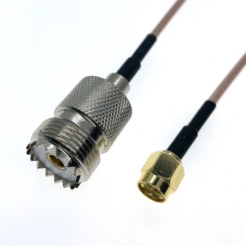 RG316 SO239 UHF Female To SMA Female Long RF Cable - Rapid Shipment Lot For Antennas & Radios