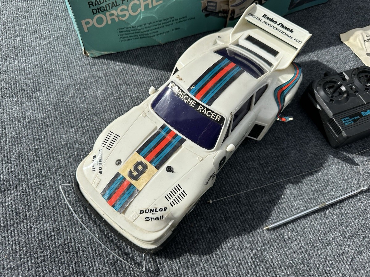 1980's Radio Shack - Tandy Porsche 935 Turbo RC Car w/Box RARE