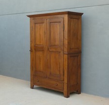 Armadio due ante piemontese in legno di pioppo, '800 - L 146 cm!