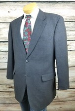 Jones New York Lambswool 2 Button Houndstooth Sport Coat Blazer Jacket Mens 42R