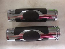 BIG DOG MOTORCYCLES OEM CHROME STOCK HAND GRIP SET ALL 2004-11 MODELS IMPROVED
