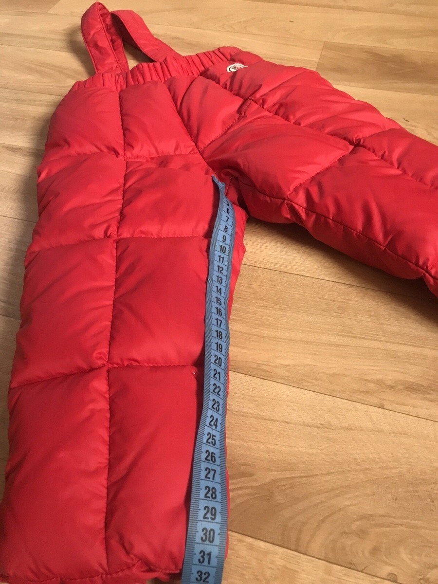 Baby Kids MONCLER Snow Pants Down Ski Puffer Winter RED Boys Girls