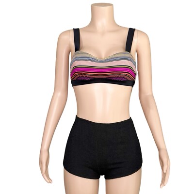 NWT ATHLETA Capri Stripe Pura Bikini Top, 32B/C