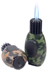 Single Jet Torch Lighter Adjustable Windproof Butane Refillable Camo Color