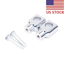 Silver 1" Motorcycle Handlebar Riser Clamp Mount For Harley Dyna Touring Softail