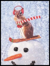 Greeting Card - Chipmunk - Michael Quackenbush - Christmas - 0383