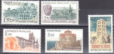 TIMBRE France 1985 n° 2348 ** a 2352 ** ( série touristique  ) 5 valeur TBE
