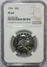 1961 FRANKLIN HALF DOLLAR PROOF PF 67 NGC PQ NO SPOTS! ACTUAL COIN! #464