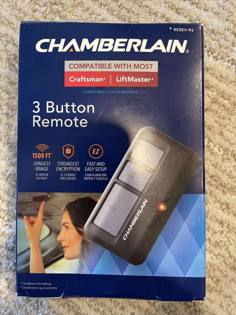 2-Pack Universal Garage Door Opener Remote – For Chamberlain/LiftMaster/Sears, Security+2.0, 3-Year Warranty