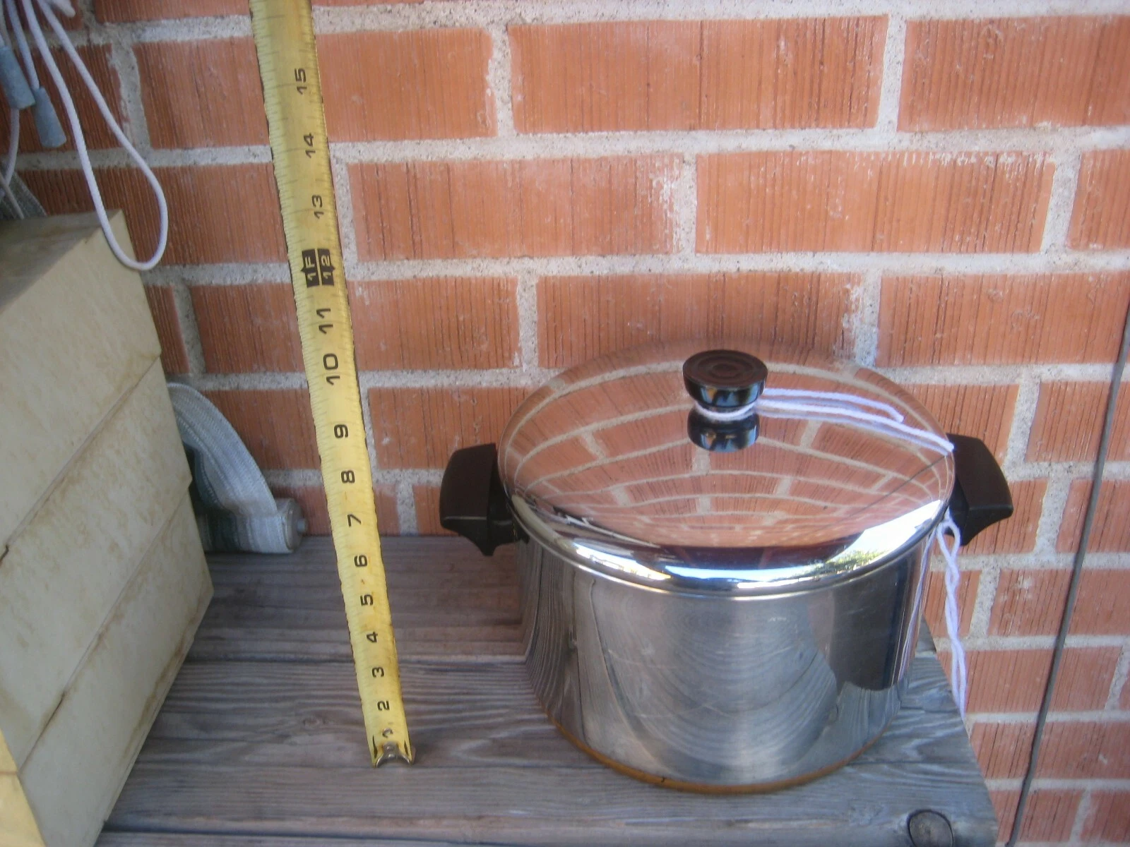 1990s Vintage 6 Qt. Size 1801 REVERE WARE *** Copper Bottom Stock Pot & Lid USA