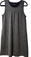 Gap Women's Size S Heather Gray Dress Sleeveless Midi A Line Pockets Round Neck