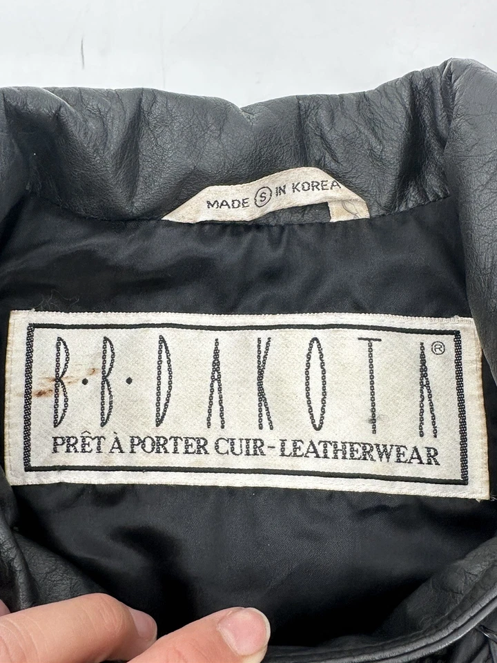 Abrigo Chaqueta Moto BB Dakota Cuero Gamuza Para Mujer Talla Pequeña Hecho en Corea Negro Foto 2 de 4