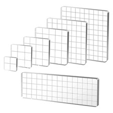 7 Pieces Acrylic Stamp Blocks, Clear Stamp Blocks Acrylic Blocks for8619