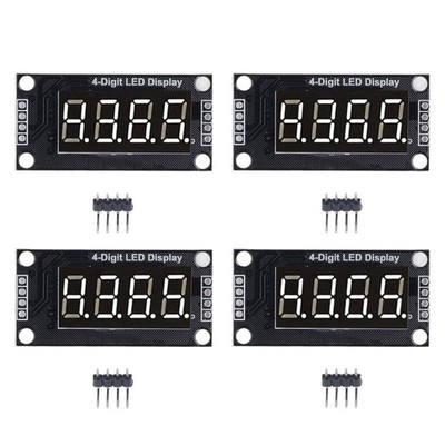 4 Stück 7-Segment LED Anzeigemodul 0.36 Zoll TM1637 Digitale Anzeige 