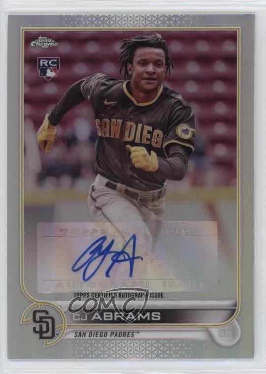 2022 Topps Chrome Update Auto CJ Abrams #AC-CA Auto 7c5