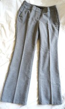 ANN TAYLOR FACTORY WOOL Blend Dress Pants Womens 4P 30in Gray Business NWOT