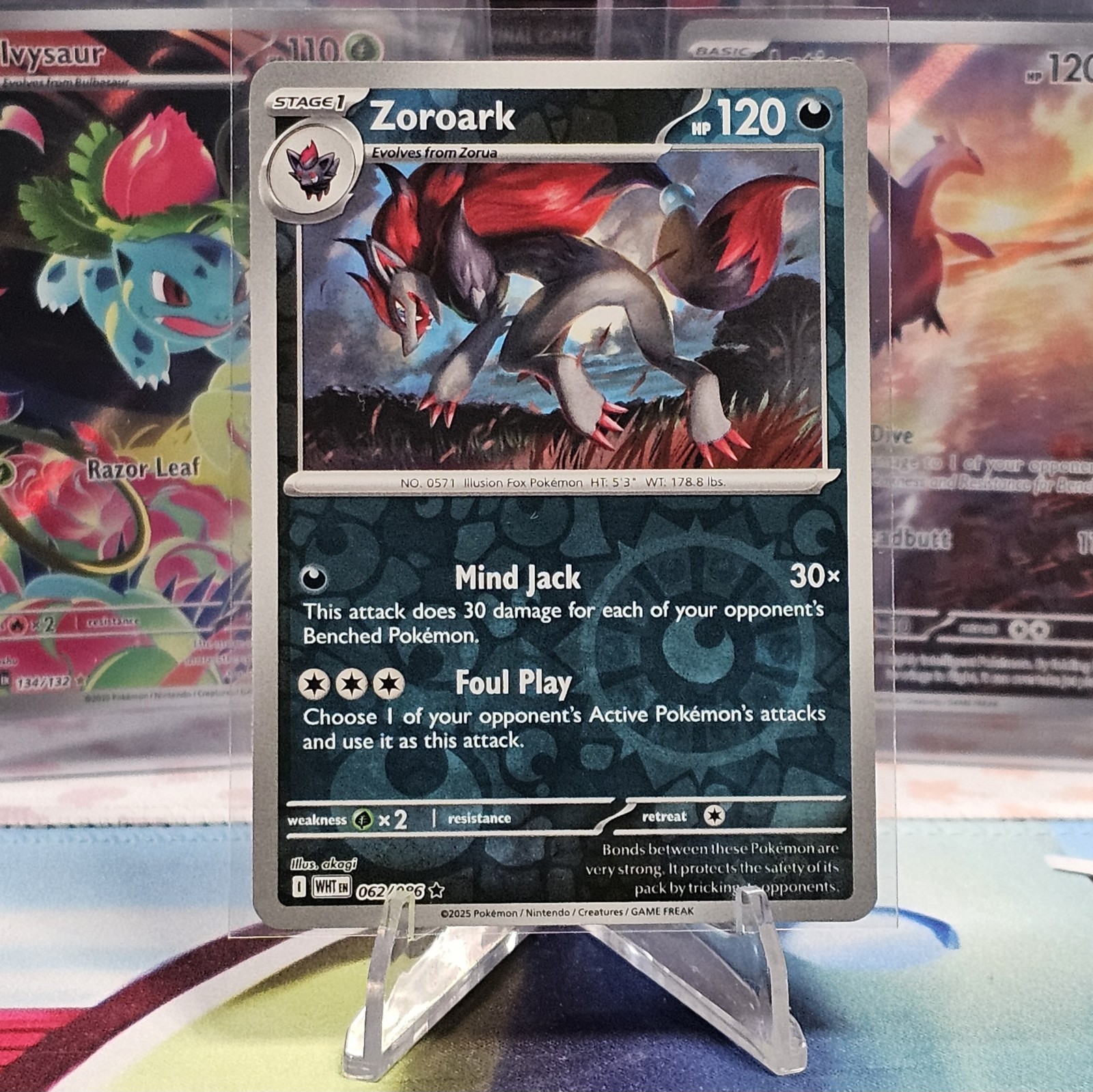 Zoroark 062/086 Reverse Holo Rare Pokemon TCG Sv10.5: White Flare NM/M