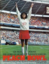 1978 Peach Bowl Program GA Tech vs Purdue College Football 12x8in Metal Sign