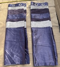 purple pattern Eyelet Curtains 66cm X 35cm