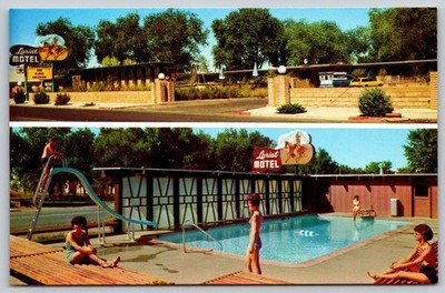 Lariat Motel Fallon Nevada Swimming Pool Hwy 50 95 Vintage Postcard BB76