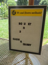 FTD FLORIST Sign Flower Shop Advertising Display  13" X 17"