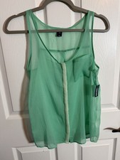 Old Navy Mint Green Sheer Tank Small NWT