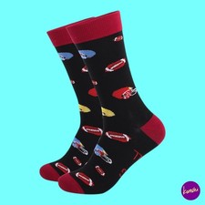 NOEMIN Men's Novelty Football Socks, Do Not Disturb, Black, One Size