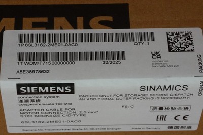 New Siemens 6SL3162-2ME01-0AC0 Connectin System In Box 6SL31622ME010AC0