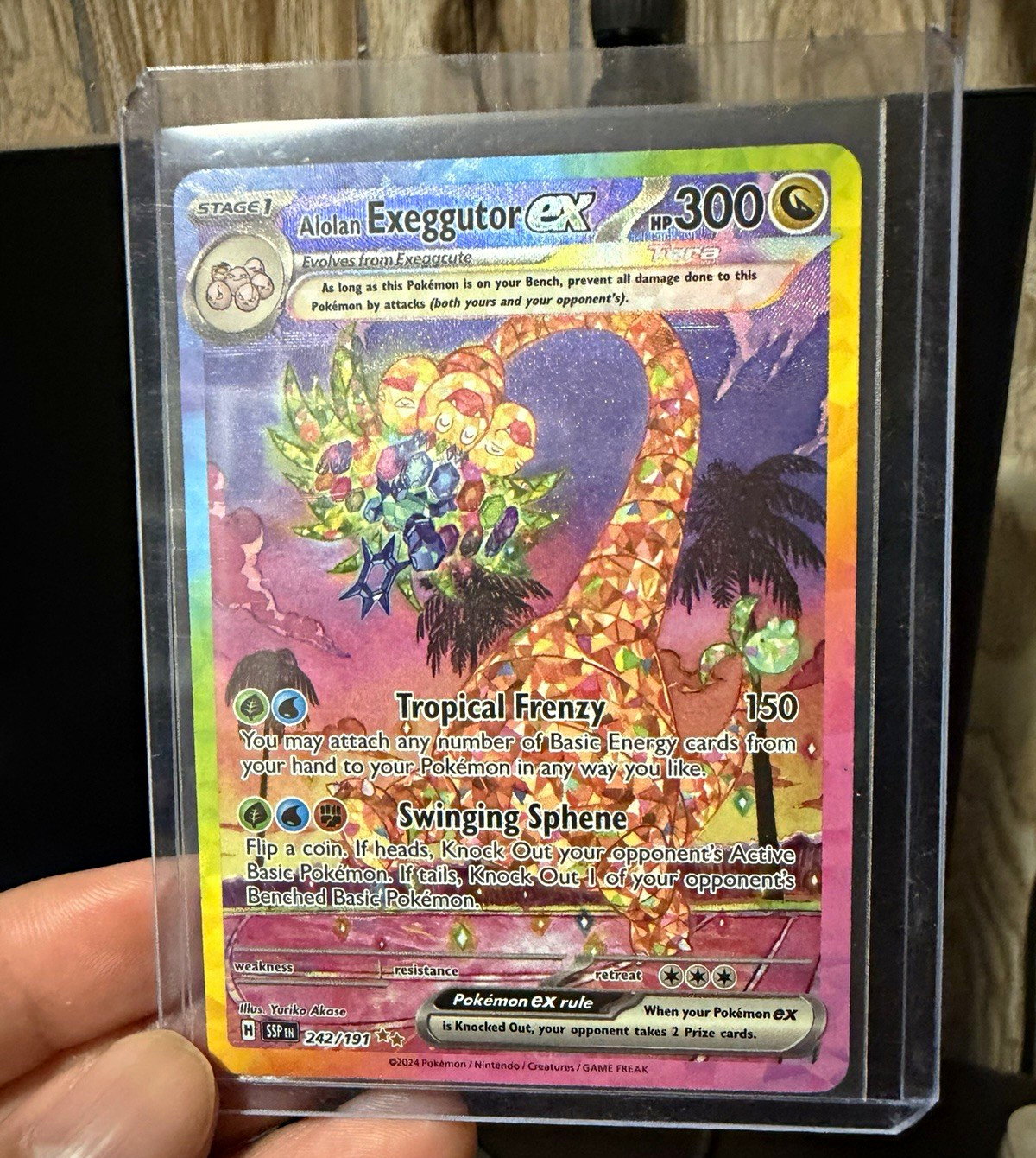 Alolan Exeggutor ex 242/191 Surging Sparks Double Rare Full Art