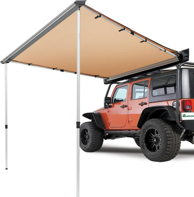 Vehicle Awning 4.6'X6.6' Roof Rack Pull-Out Sun Shade UV50+ Pu3000Mm, Retractabl
