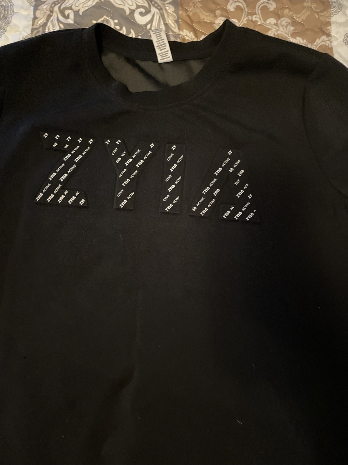 Zyia Active Womens L Emergence Sweatshirt Pullover Black Buttery Soft!