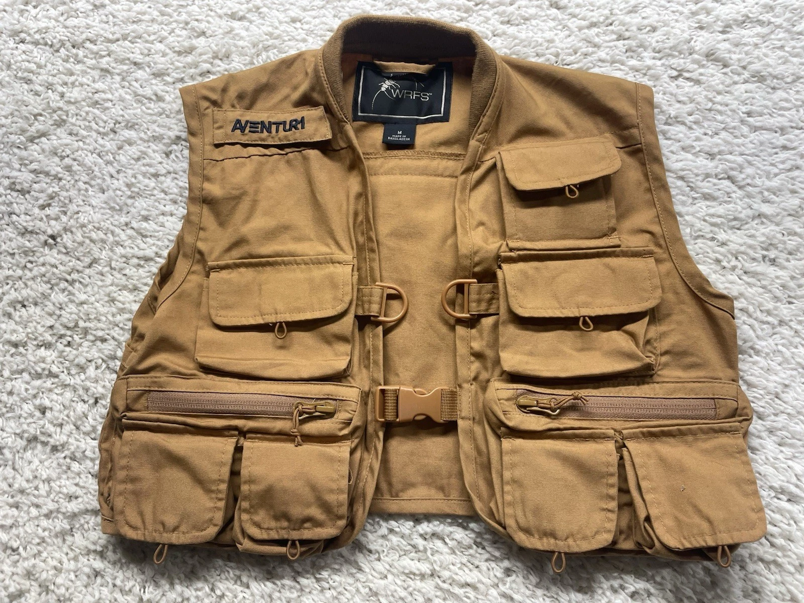 WRFS White River Fly Shop Aventur1 FISHING VEST Pockets Size Youth Medium EUC