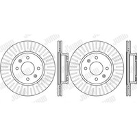 2X Jurid Bremsscheiben Vorne 256Mm BelÜFtet Passend FÜR Hyundai Getz | 562427JC