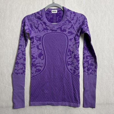 Lululemon Women's Size 4 Purple Swiftly Tech Long Sleeve Activewear T-Shirt Y2k