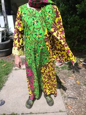 Handmade Dashiki Bright Beautiful With Matching Scarf Men/Women Size L/XL