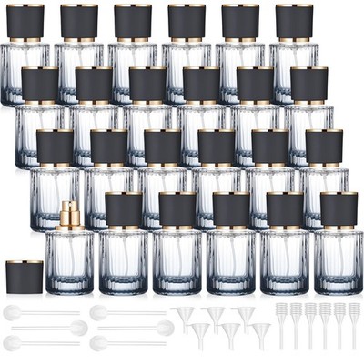 Teenyyou 24 Pcs 30/50/100ml Empty Glass Perfume Bottles Bulk Pack for Perfume...