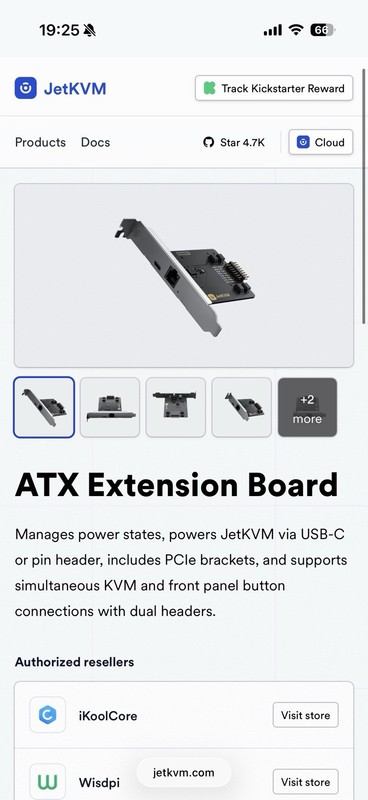 JetKVM ATX Extension Board PCIe Bracket Module for ATX Extension