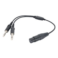 Headphone Adapter for Airbus XLR to GA Dual Plug 5-Pin Aviation Headphone Cable
