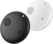 Air Tracker Tags 2-Pack, Waterproof IP67  90dB Loud, Bluetooth White Black