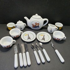 Incomplete Vintage Schylling Madeline Porcelain Tea Set 1997 Parts Replacement