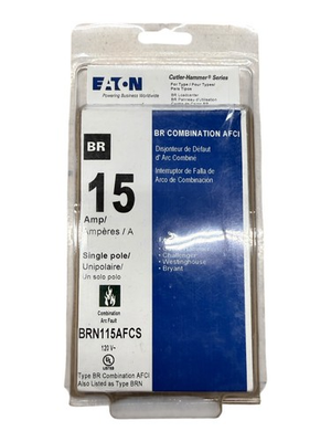 #ad Eaton BRN115AFCS 15 Amp 1 Pole BR Combination AFCI $41.99