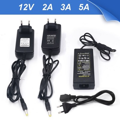 12V 2A/3A/5A Universal-Netzteil 100-240V AC DC Adapter für LED-Stripe Elektronik